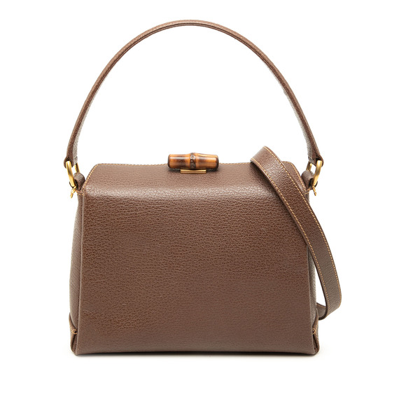Gucci Handbags - Pre-Loved Gucci Grained Calfskin Bamboo Satchel